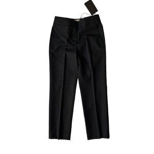$1100 NWT Bottega Veneta 36 0 Uniform Black Wool Trousers Ankle Dress Pants